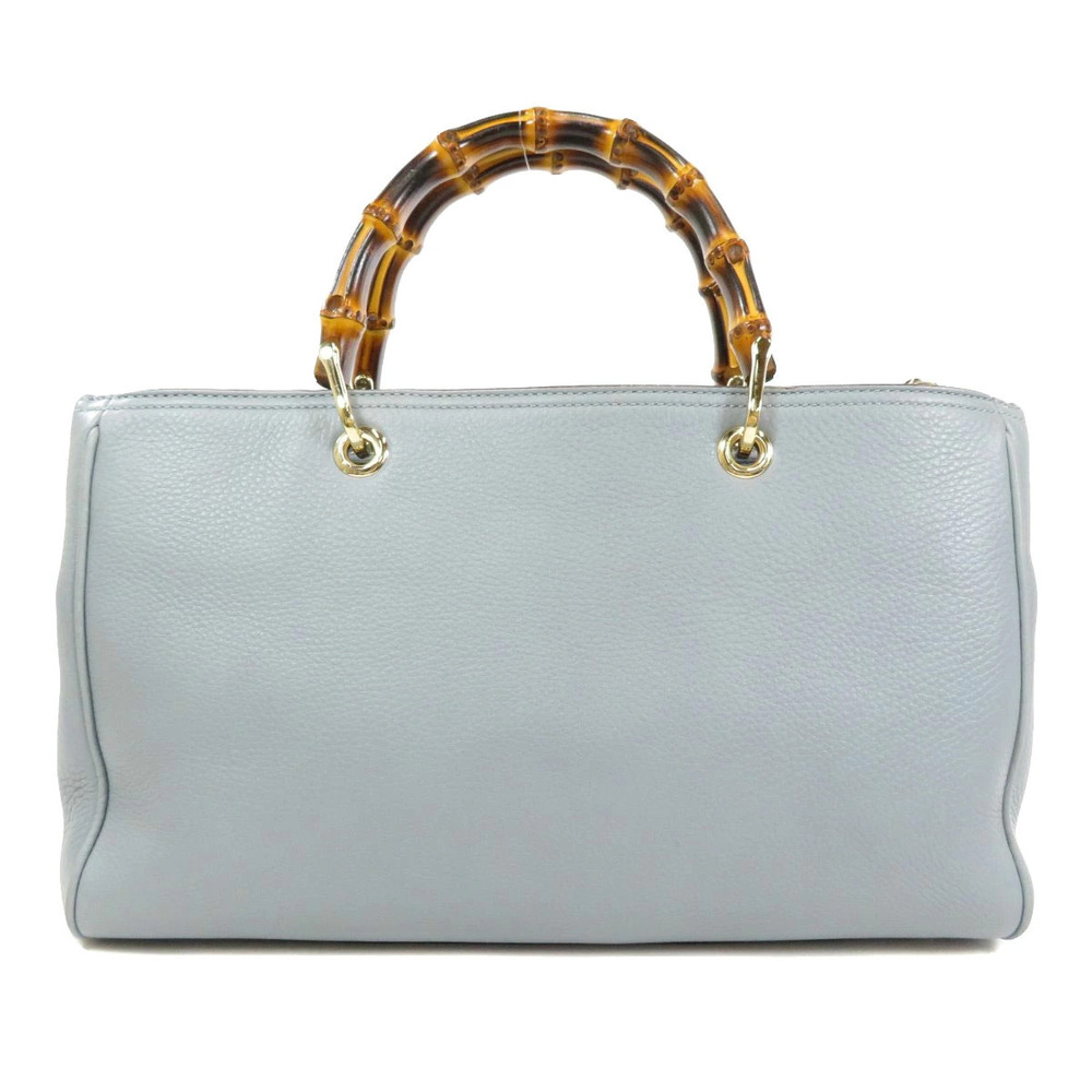 Gucci Tote 2way Bag Calfskin Bamboo Black